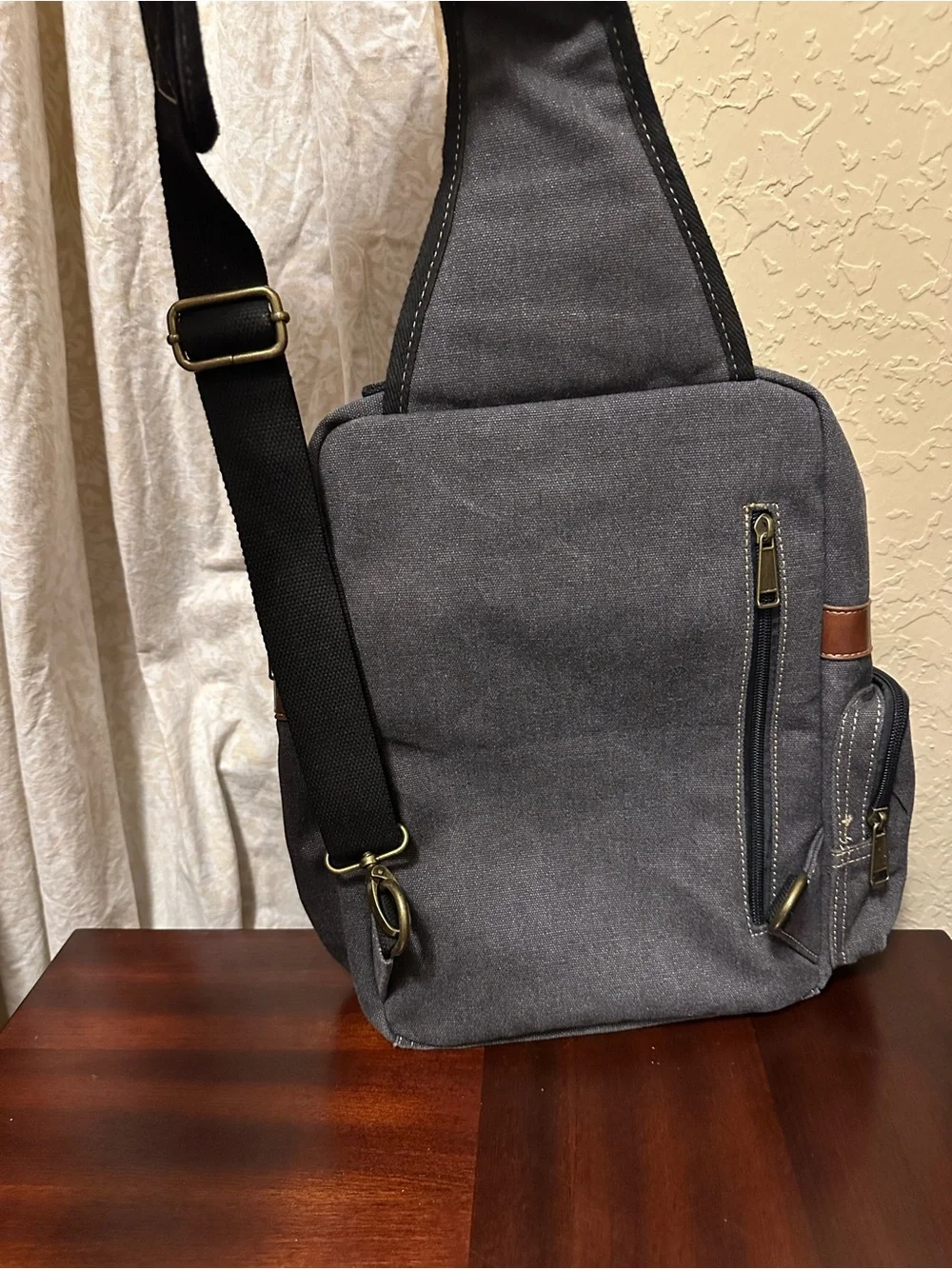 Triple Tree Canvas 3999 Black Canvas Sling 13.8